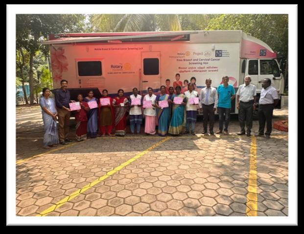 Beneficiaries receiving appreciation certificates after screening
