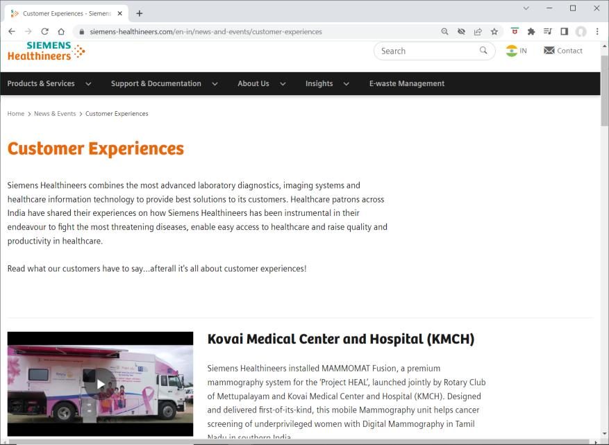 Siemens Healthineers case study featuring Project HEAL and KMCH